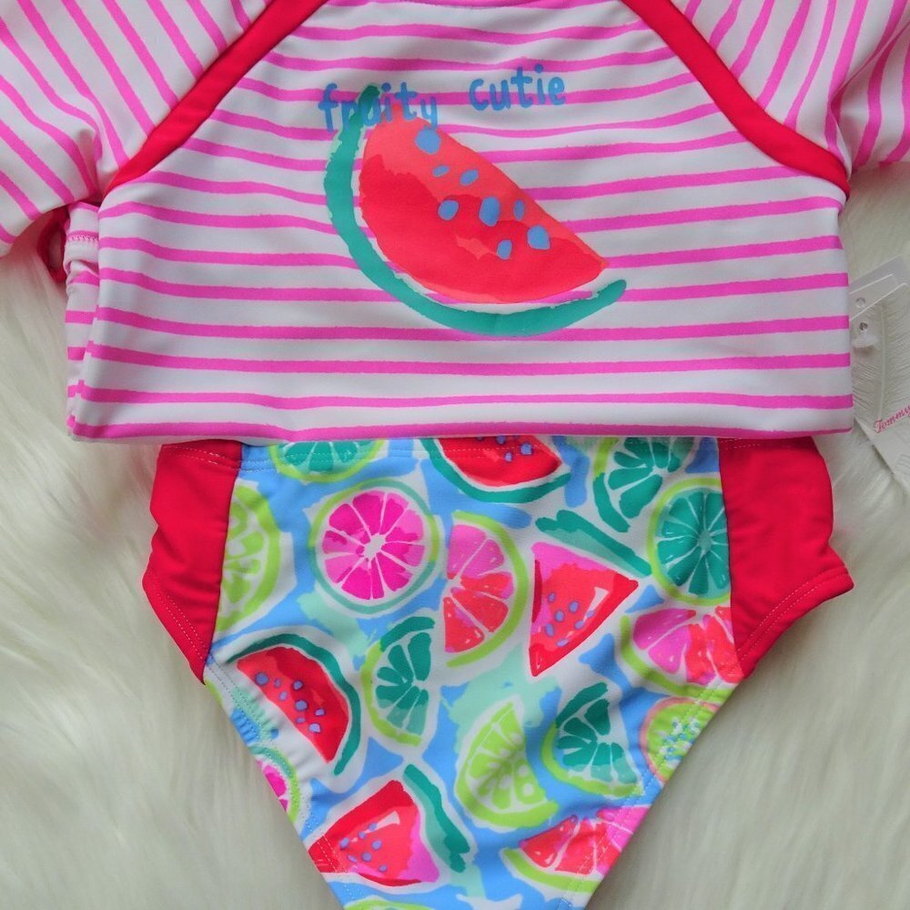 NWT Tommy Bahama Girls Rash Guard Swim Set  2T Watermelon UPF 50+ - Picture 10 of 11